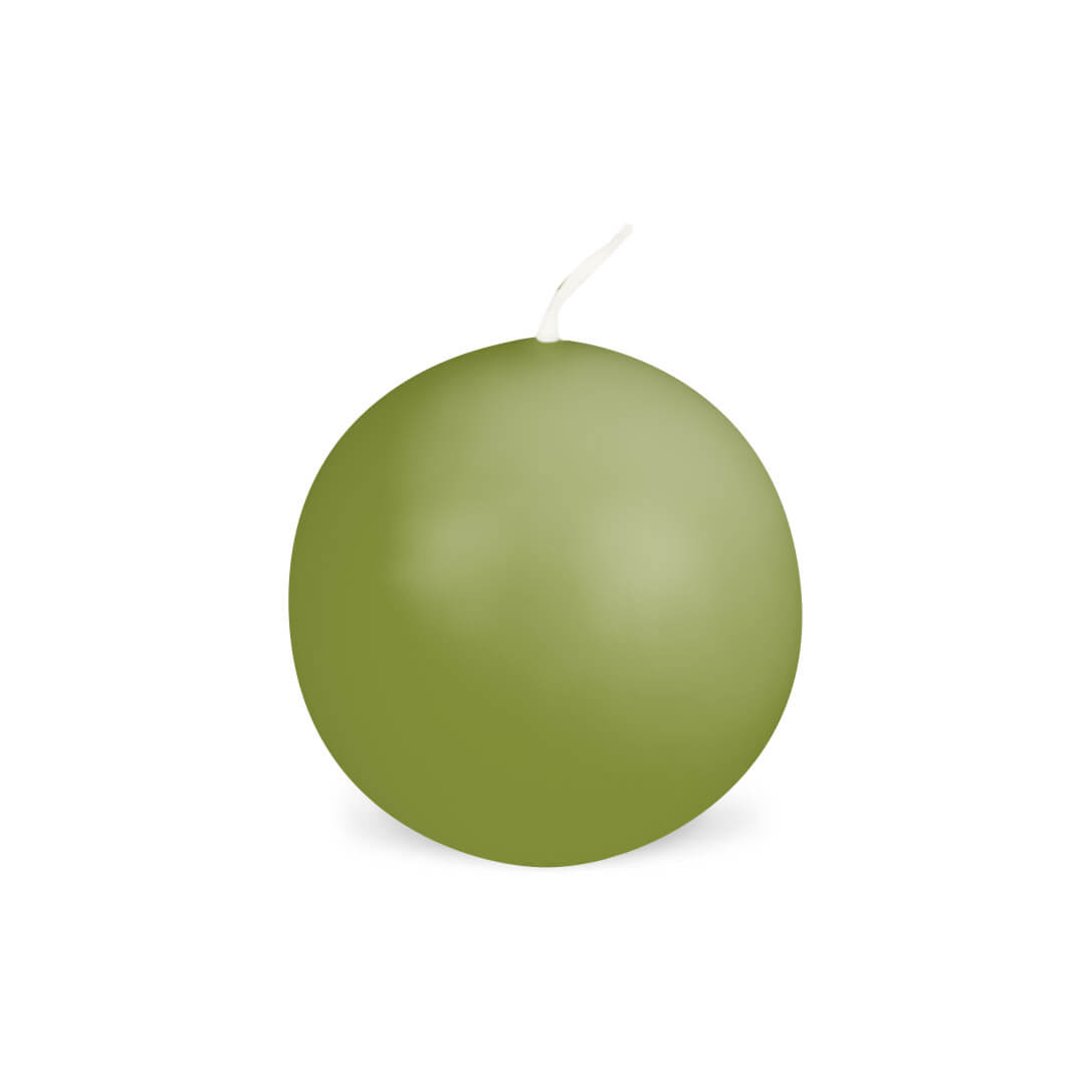 Kugelkerzen - 60 mm - in 33 Farben -230 olive